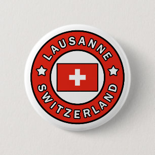 Lausanne Switzerland 2 Inch Round Button
