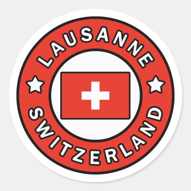 Lausanne Switzerland Classic Round Sticker (Front)