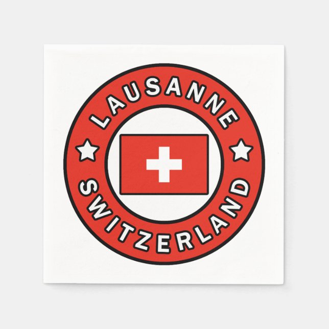 Lausanne Switzerland Napkin (Front)