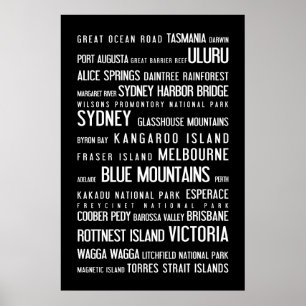 L'Australie - affiche typographique