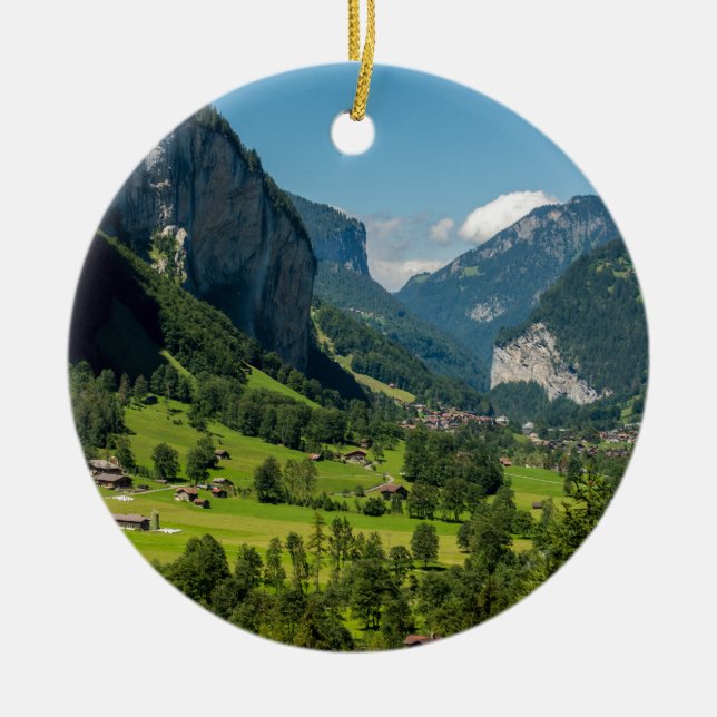 Lauterbrunnen  - Bernese Alps - Switzerland Ceramic Ornament (Front)