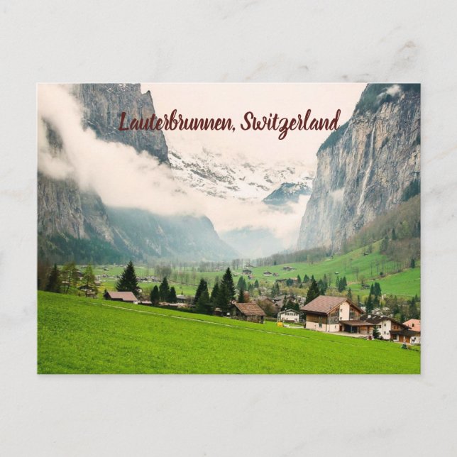 Lauterbrunnen Switzerland stylized Postcard (Front)