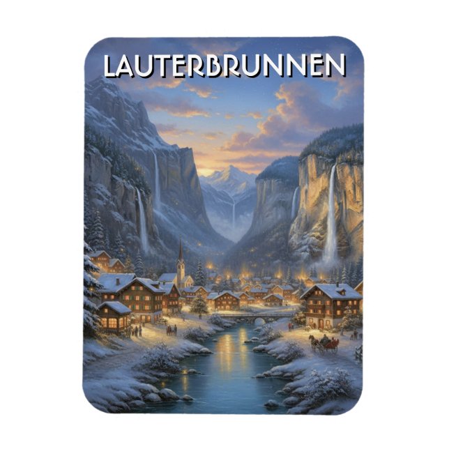Lauterbrunnen Switzerland Travel Magnet (Vertical)