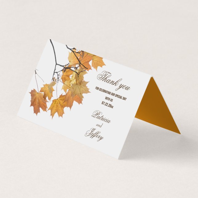 L'automne artistique laisse Carte de remerciements (Front)