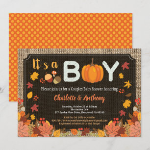 L'automne, c'est une invitation pour un baby showe