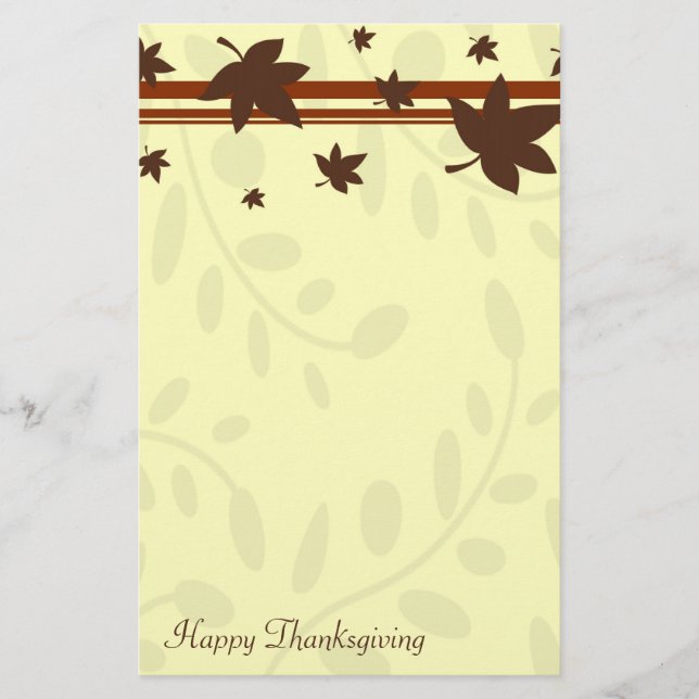 L'automne de bon thanksgiving laisse la papeterie (Devant)