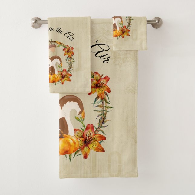 L'automne est dans la typographie aérienne avec éc (En situation)