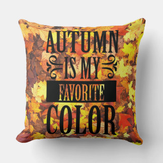 L'automne est mon coussin de couleur préféré