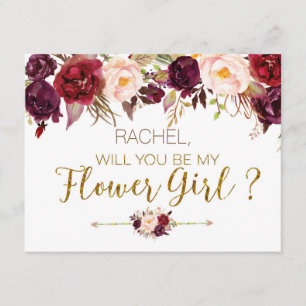 L'Automne Floral Serez-Vous Ma Carte Fille Fleur