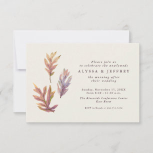 L'automne laisse mariage brunch invitation