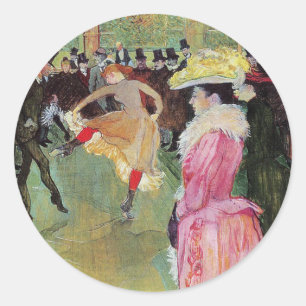 Lautrec - Dance At The Rouge Classic Round Sticker