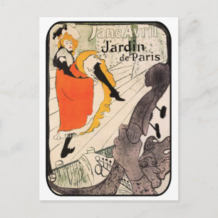 Lautrec: Jane Avril, Jardin de Paris Postcard