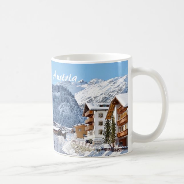 L'Autriche, obsédé AM Arlberg - tasse de souvenir (Droite)