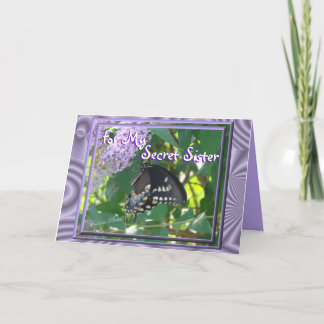 Lav-Butterfly Secret Sister- or any ocassion Card