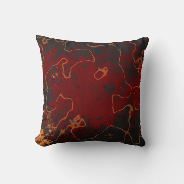 Lava Abstract Throw Pillow (Front)