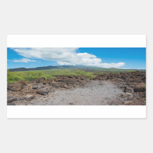 lava and mountain landscape along hoapili trail sticker