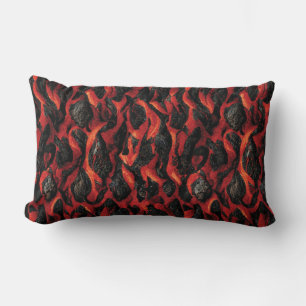 Lava And Volcanic Rocks   Volcano Magma pattern Lumbar Pillow