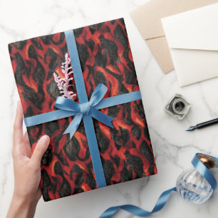 Lava And Volcanic Rocks   Volcano Magma pattern Wrapping Paper