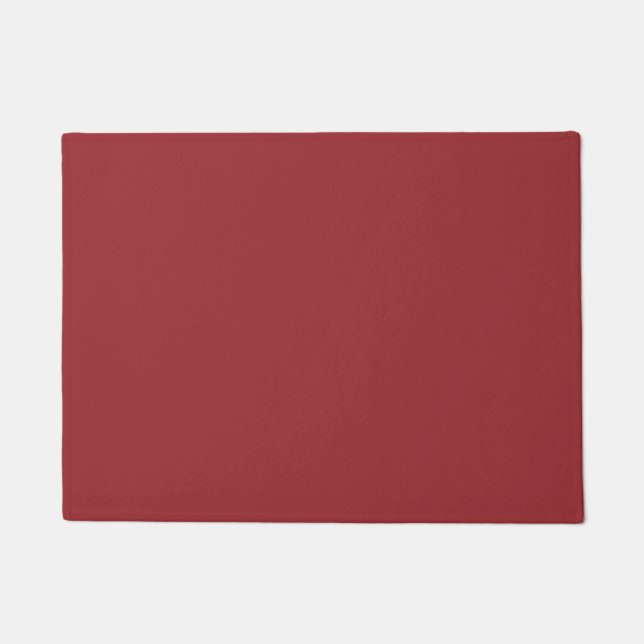 Lava Falls Red Solid Colour Print, Burgundy Doormat (Front)