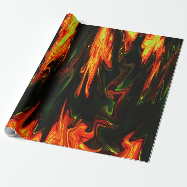 Lava Flames.... Wrapping Paper (Unrolled)