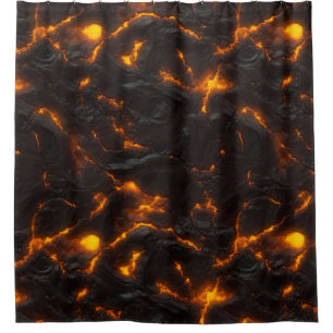 Lava Flow Bright Yellow & Black Orange Volcanic