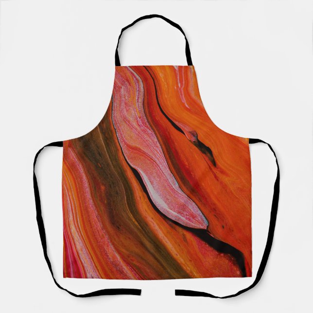 Lava flow in different shades of red apron (Front)