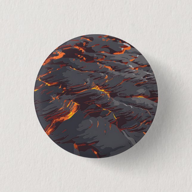 Lava Flow Pattern 1 Inch Round Button (Front)