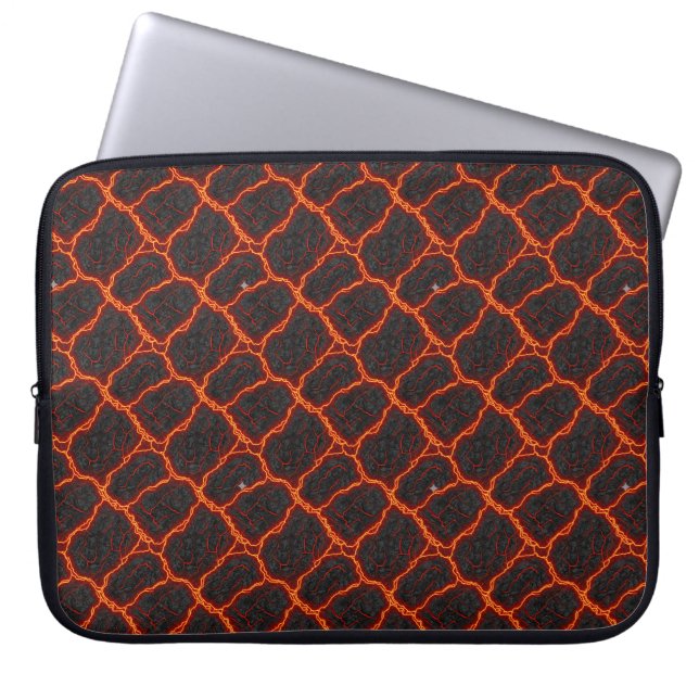 Lava Flow Seamless Pattern Laptop Sleeve (Front)
