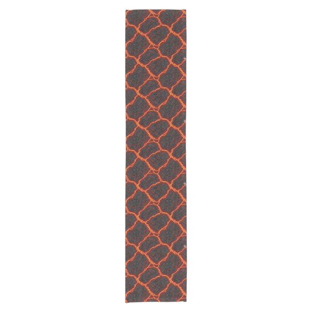 Lava Flow Seamless Pattern Short Table Runner (Front)