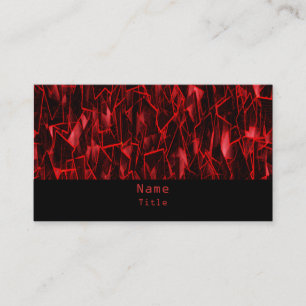 Lava Fractal Business Card, Red Card