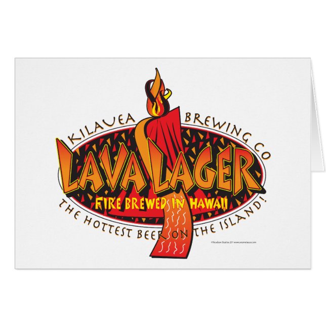 Lava Lager Hawaiian Beer (Front Horizontal)