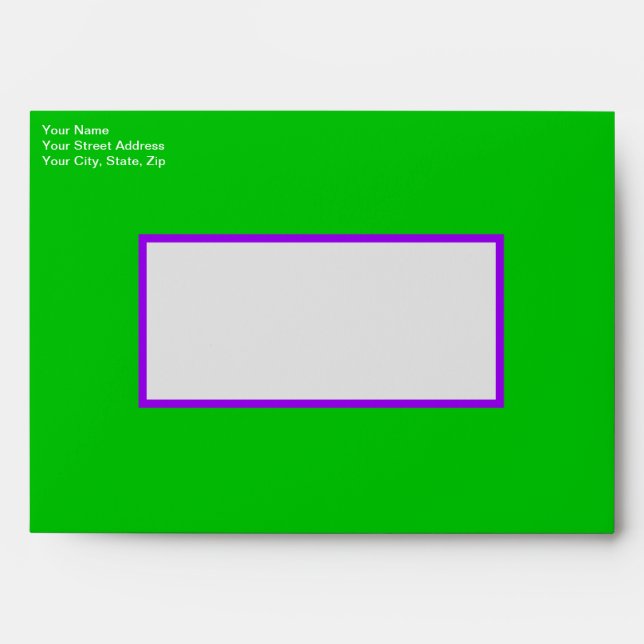 [Lava Lamp] Op-Art Swirls & Dots Purple Blue Green Envelope (Front)