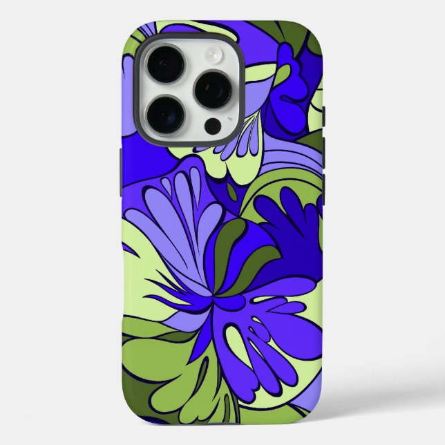 Lava-Lamp Retro Psychedelic Floral Case-Mate iPhone Case (Back)