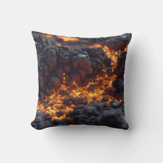 Lava Lands Throw Pillow