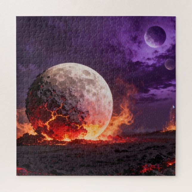 Lava Moon Fantasy Jigsaw Puzzle (Vertical)