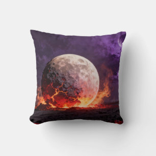 Lava Moon Fantasy Throw Pillow