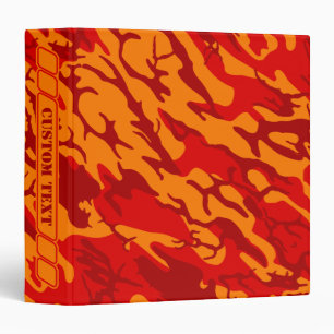 Lava Red Camo Binder w/ Custom Title