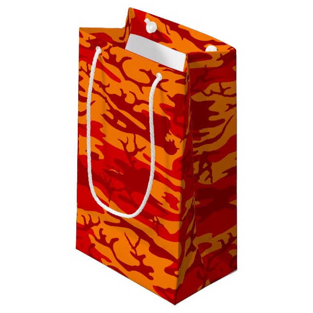 Lava Red Camo Small Gift Bag (Front Angled)