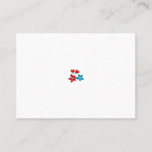 Lava Red, Pacific Blue plan de marketing Design Place Card