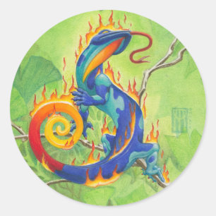 Lava Salamander Classic Round Sticker