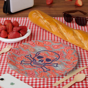 Lava Skull large paper plates