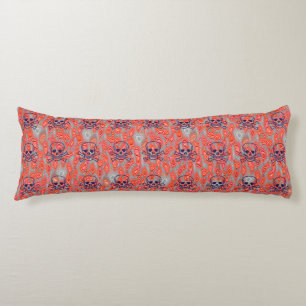 Lava Skulls body pillow