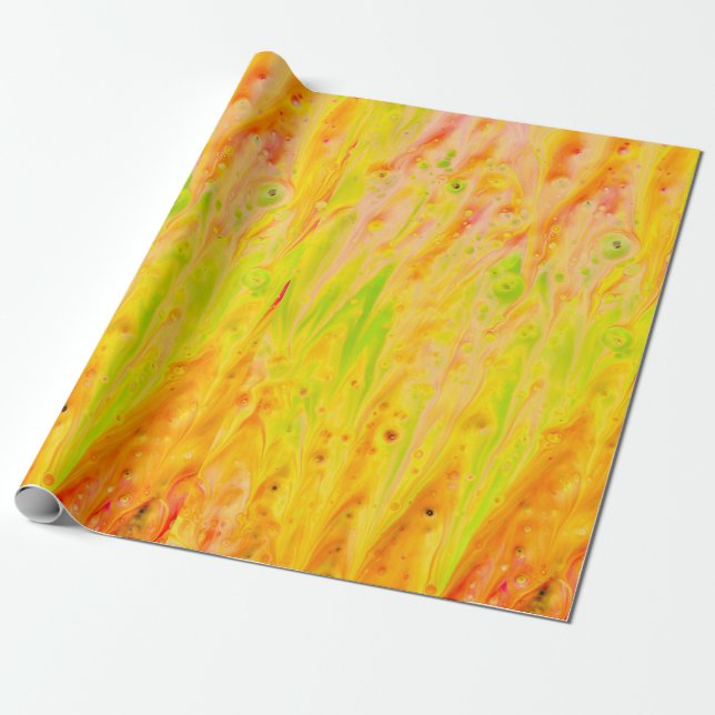 Lava Swirl Wrapping Paper (Unrolled)