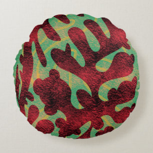 Lava Tubes Round Pillow