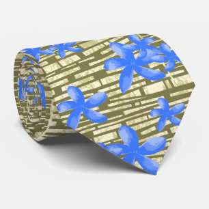 Lava Wall Hawaiian Plumeria Two-sided Printed Tie