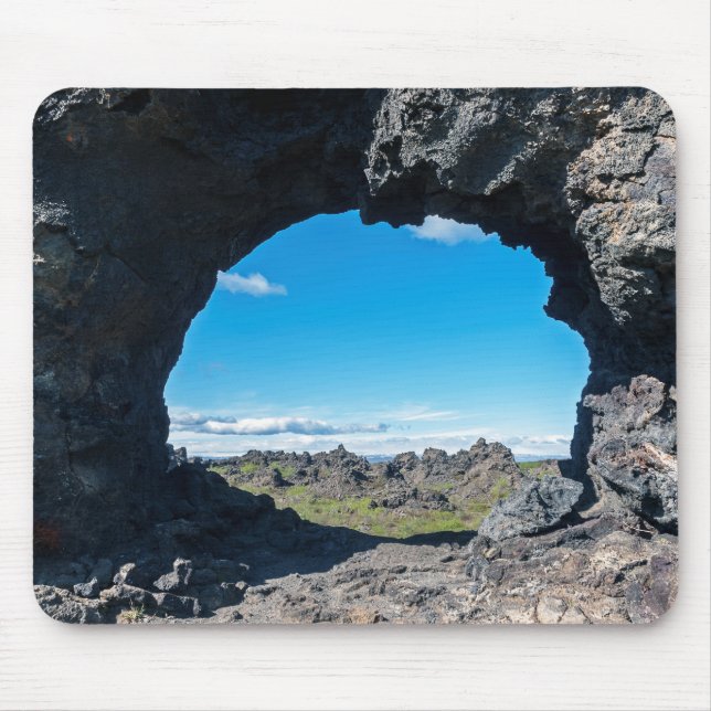 Lava window at Dimmuborgir, Myvatn area - Iceland Mouse Pad (Front)