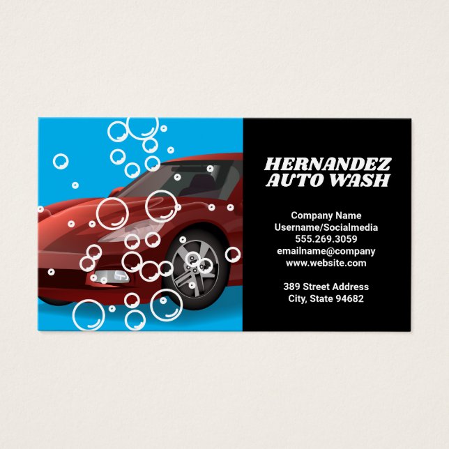 Lavage automatique de voiture | Voiture rouge (Devant)