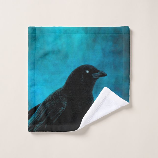 Lavage de la face du corbeau (Gant de toilette)