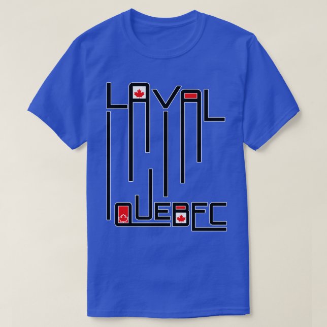 Laval Quebec Canada Flag T-Shirt (Design Front)