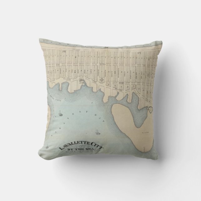 Lavallette City by the Sea, Squan Beach, NJ Throw Pillow (Front)